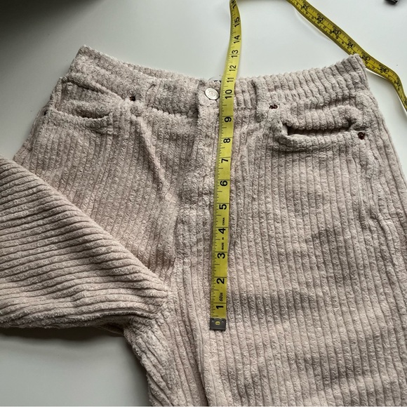 Reformation Jeans Preston Baggy High Rise Straight Corduroy Pants Cement 26 - Picture 12 of 13